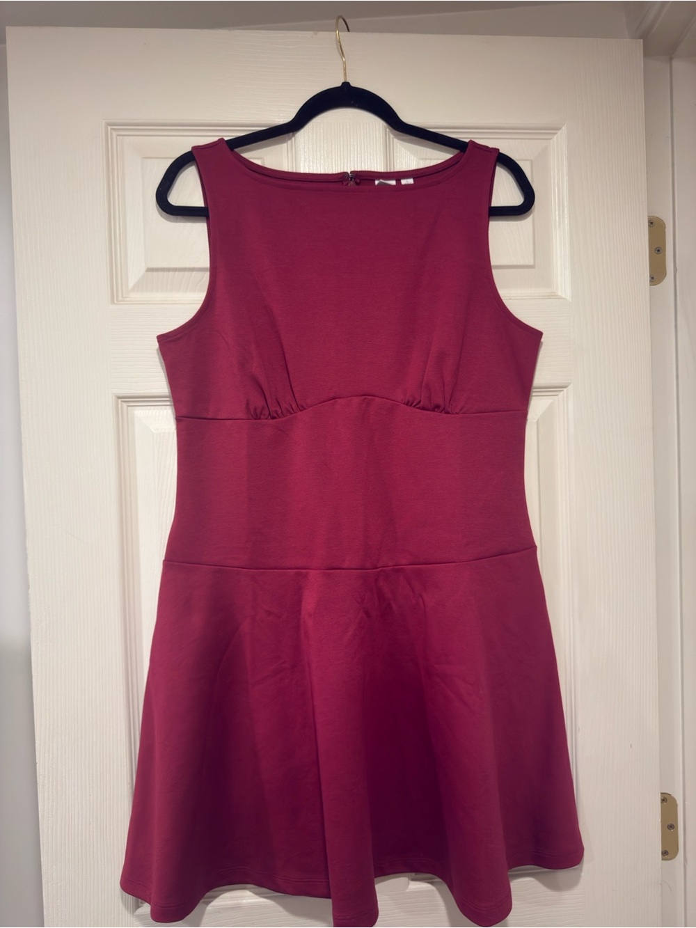GAP Sleeveless Burgundy Fit-and-Flare Dress